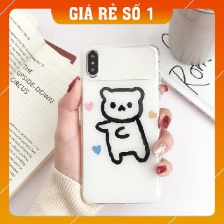 Ốp lưng iphone GẤU TRẮNG kèm gương