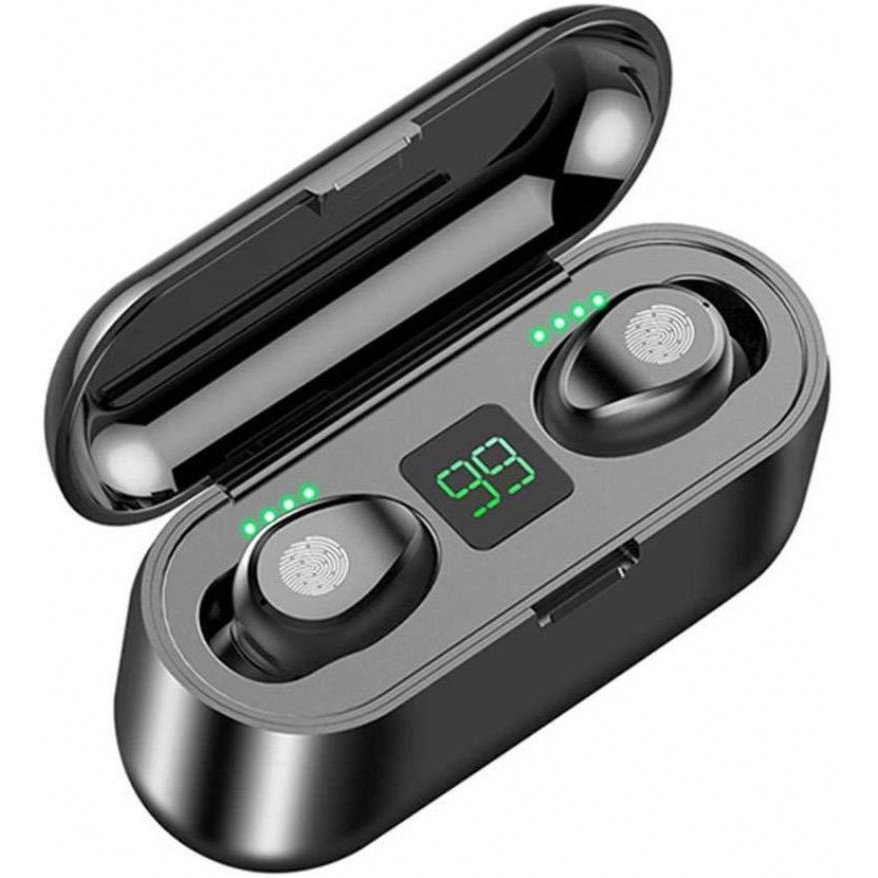 Tai nghe bluetooth 5.0 AMOI F9 cảm ứng kiêm sạc dự phòng 2000mAh, chống nước và chống ồn.