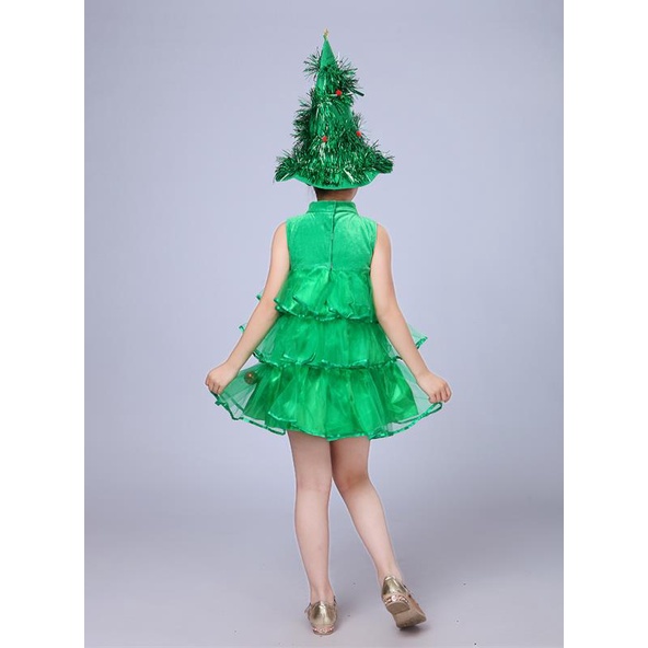 1 Bộ Trang Phục Hóa Trang Cây Thông Giáng Sinh / Năm Mới / Giáng Sinh Dành Cho Bé Gái / Bé Gái A3