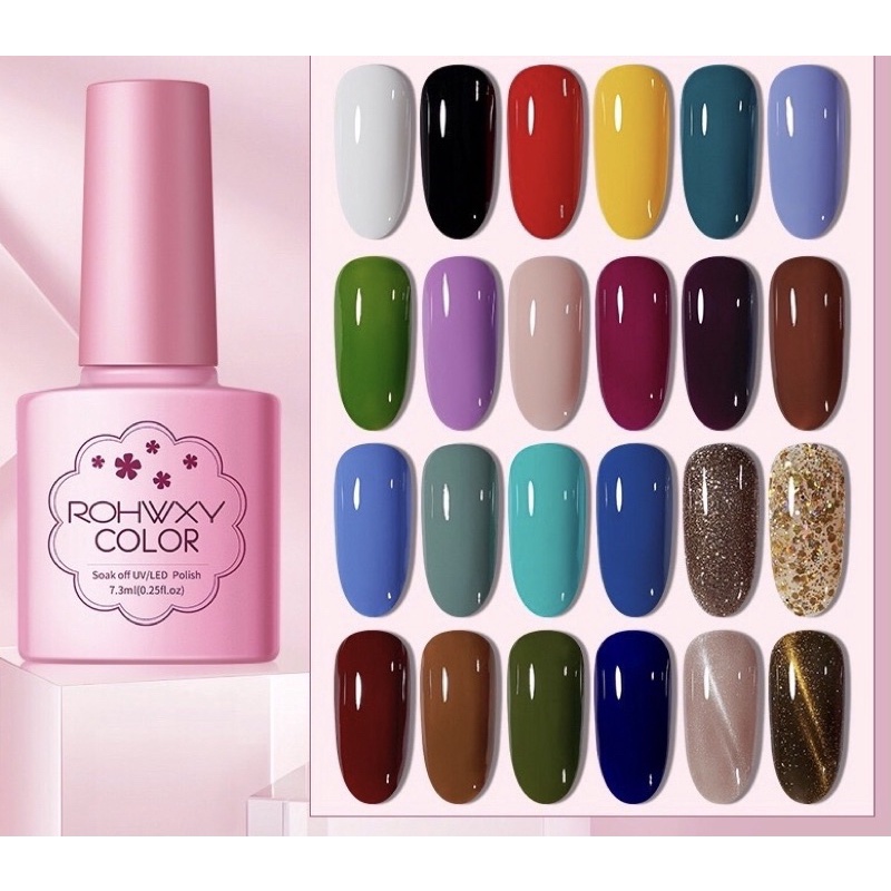 (màu 61-80) Sơn gel ROHWXY COLOR cao cấp 138 màu 7.3ml