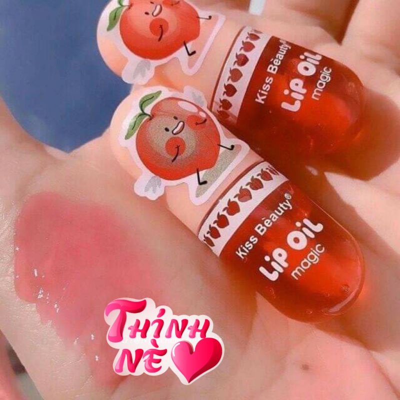 Son bóng môi lip oil mùi đào cute