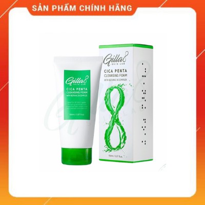 Sữa rửa mặt rau má GILLA8 CICA PENTA CLEANSING FOAM