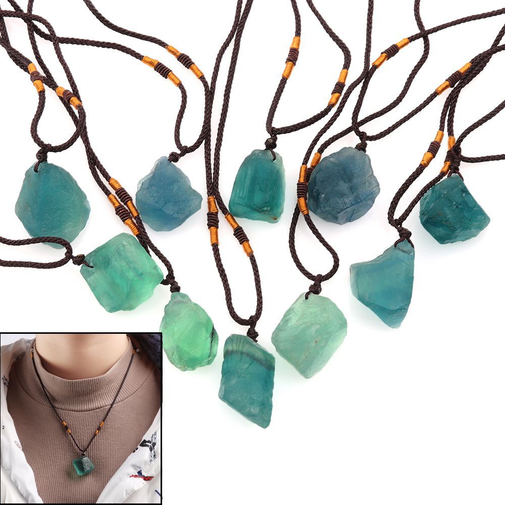 Mặt Dây Chuyền Bằng Đá Fluorite Tự Nhiên Mihan1