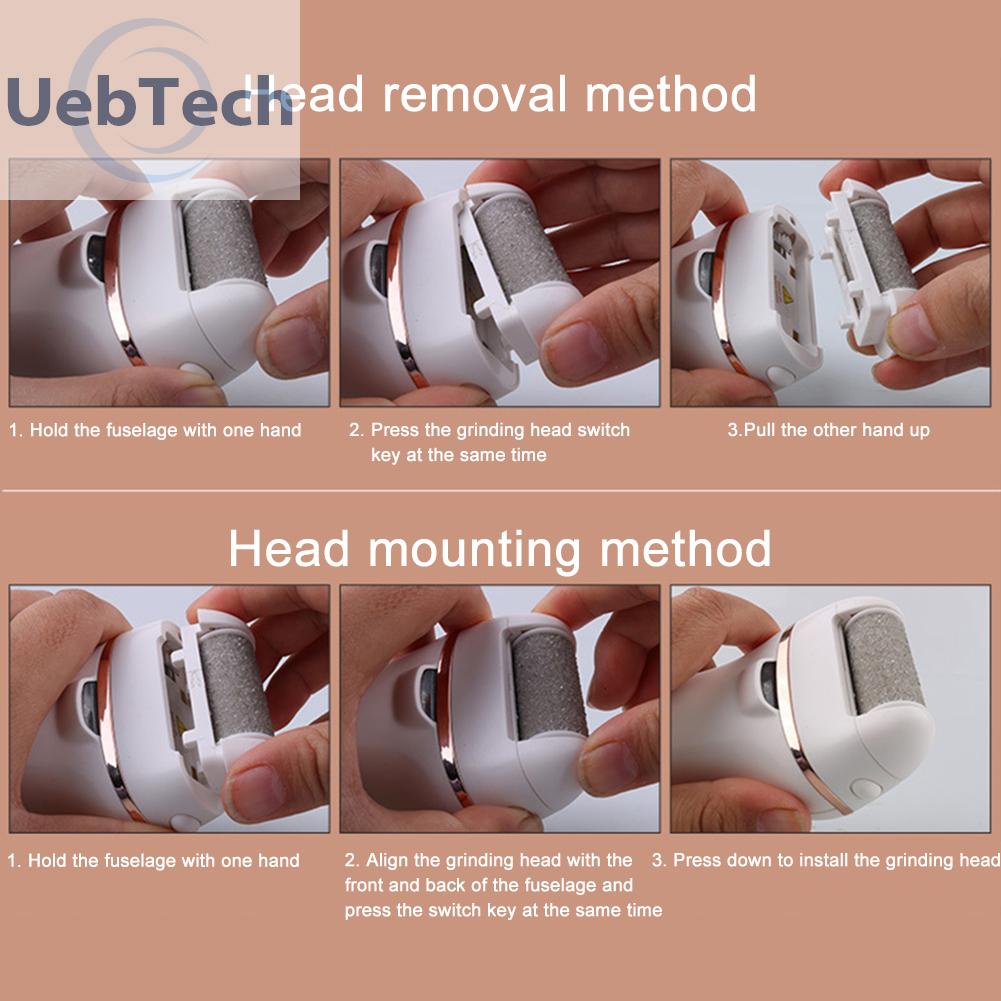 Máy mài da chết và vết chai trên bàn chân chạy điện chống thấm nước tiện dụng