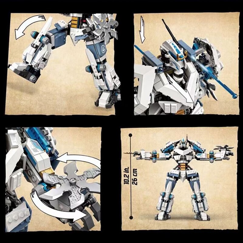 Đồ chơi giáo dục lắp Ráp mô hình ninjago zane's titan mech battle 7188 99901