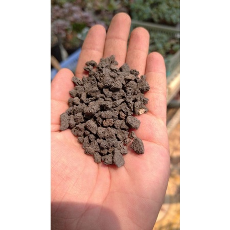 1kg đá nham thạch/ lava đỏ - đen trộn giá thể, rải mặt chậu sen đá, xương rồng