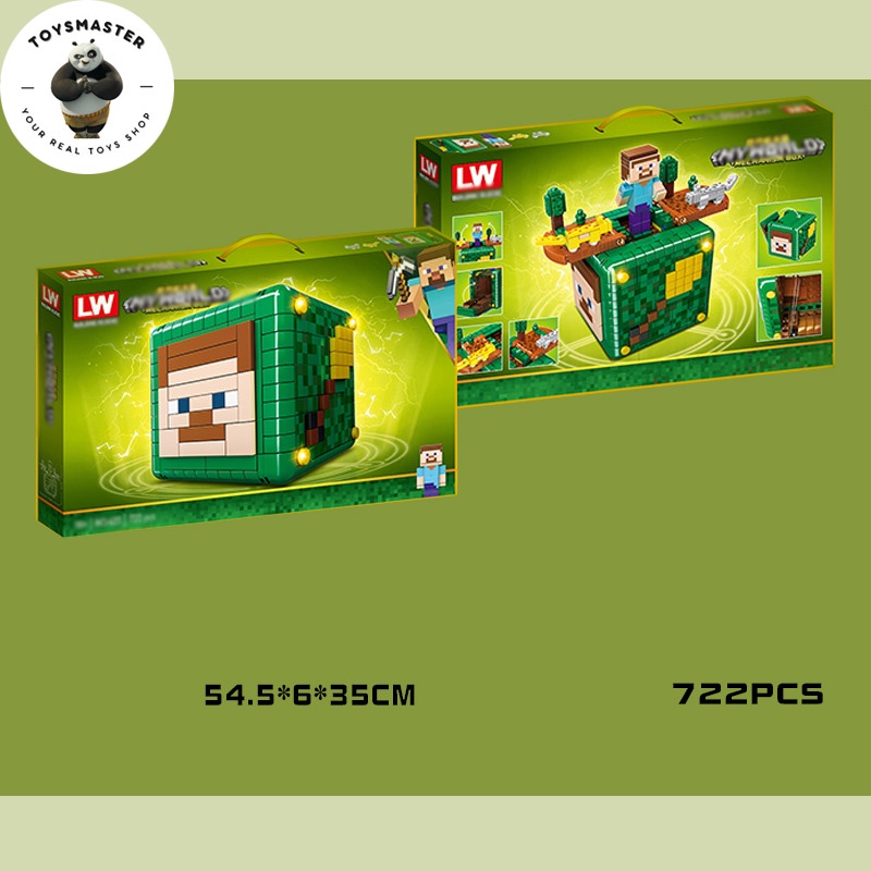 Đồ Chơi Lắp Ráp Xếp Hình Minecraft Mô Hình Chiếc Hộp Thế Giới Bí Ẩn Mystery Box No.423 Với 722 Mảnh Ghép