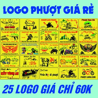 siêu combo 25 logo tem phượt phản quang