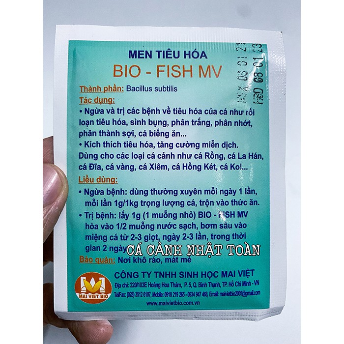 MEN TIÊU HÓA BIO FISH NGỪA TRỊ ĐƯỜNG RUỘT CÁ
