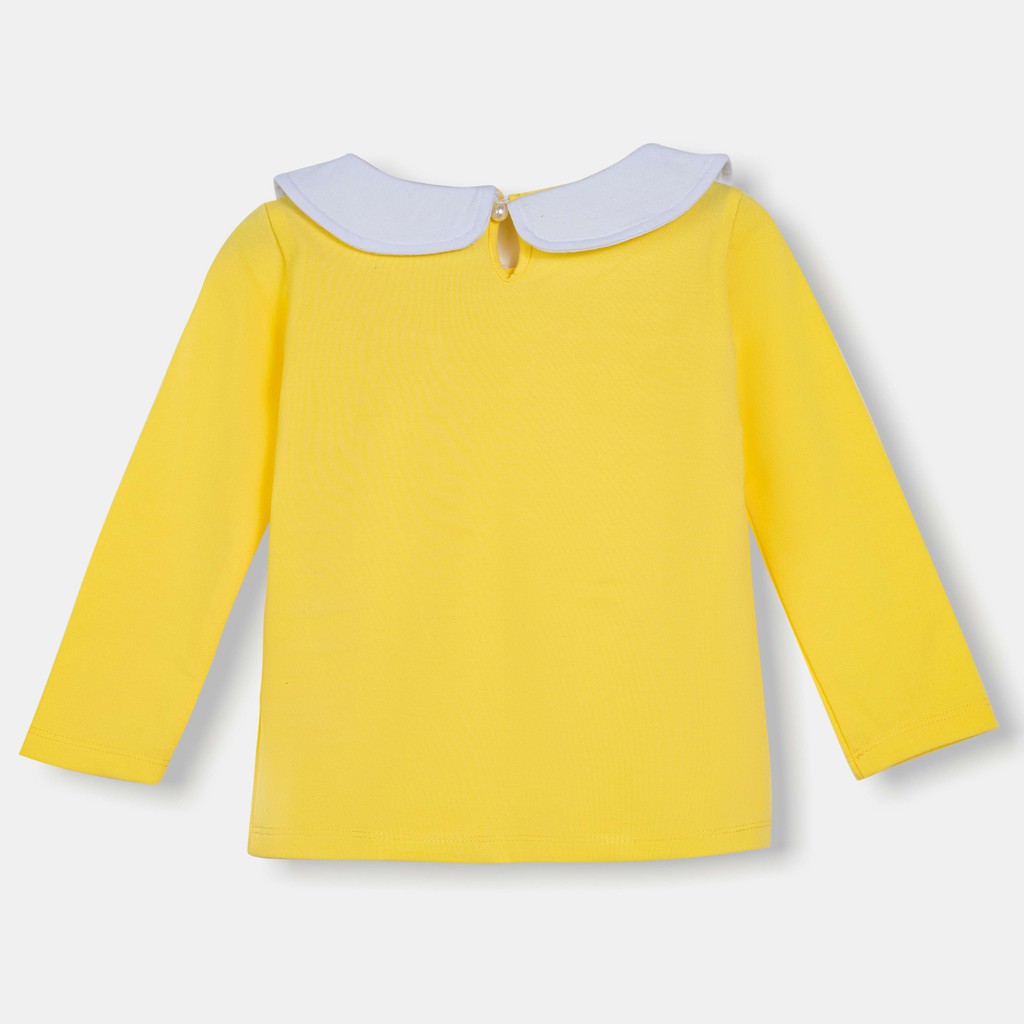 Áo bé gái màu vàng, áo nỉ áo len cho bé gái, quần áo trẻ em KYNKIDS ATC0003.