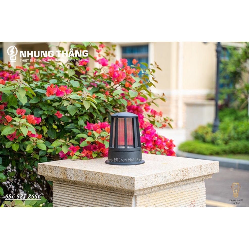 Đèn Sân Vườn Ngoài Trời LT-051 - Trụ Cổng Cột Đèn Hàng Rào Mái Hiên - Chống Nước Cao Cấp Decor Vintage - Kèm Bóng Led