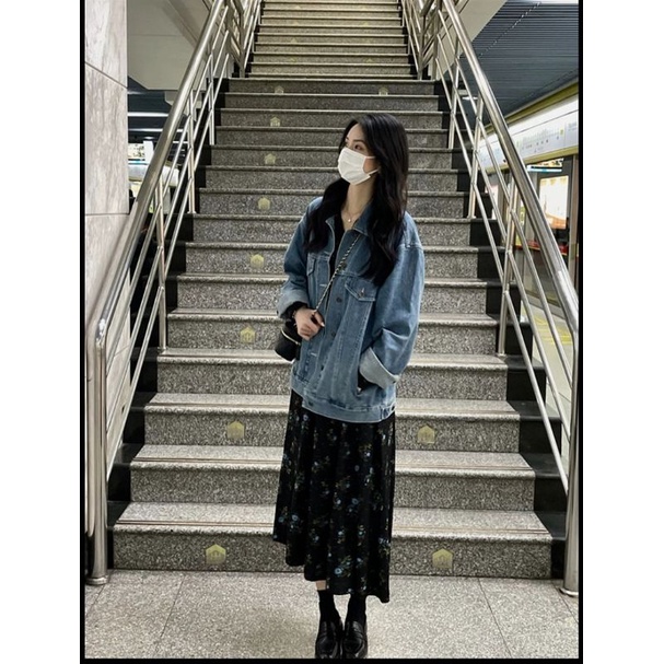 Áo khoác jeans nữ, áo khoác bò form thoải mái siêu xinh kèm ảnh thật