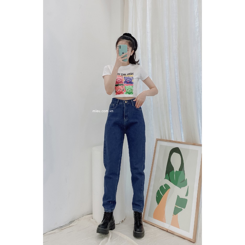 [ Miều ] Áo croptop in hình Stay Childish