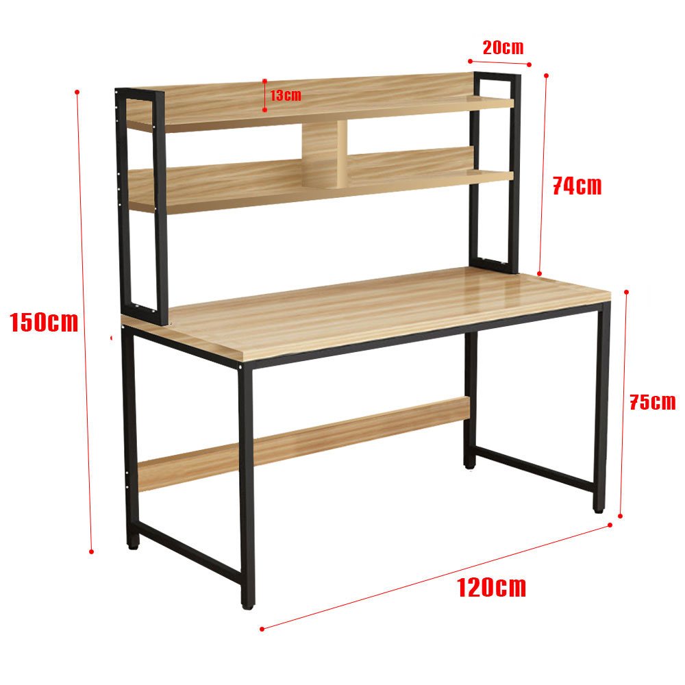 Bàn làm việc đa năng kèm kệ sách, chất liệu bằng gỗ MDF đẹp chất lượng cao dày 17mm,lắp ráp dễ dàng vận chuyển