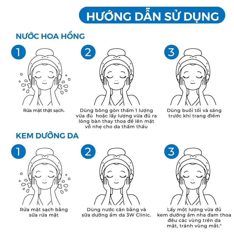 Bộ dưỡng ẩm - Bộ dưỡng da cấp nước chiết xuất từ tinh chất lô hội 3W Clinic Hàn Quốc