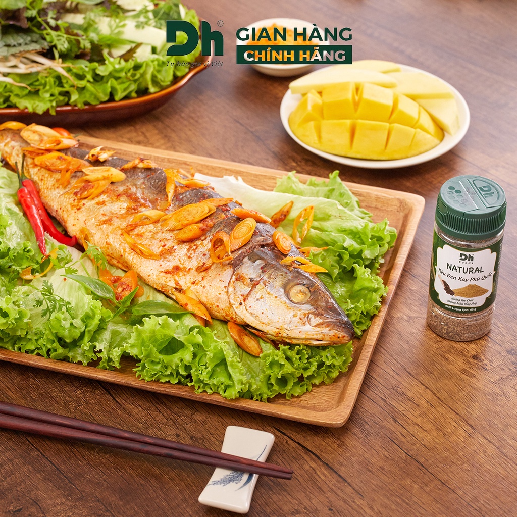 Tiêu đen xay Phú Quốc Natural DH Foods chế biến món ăn 45gr/80gr - DHGVT40