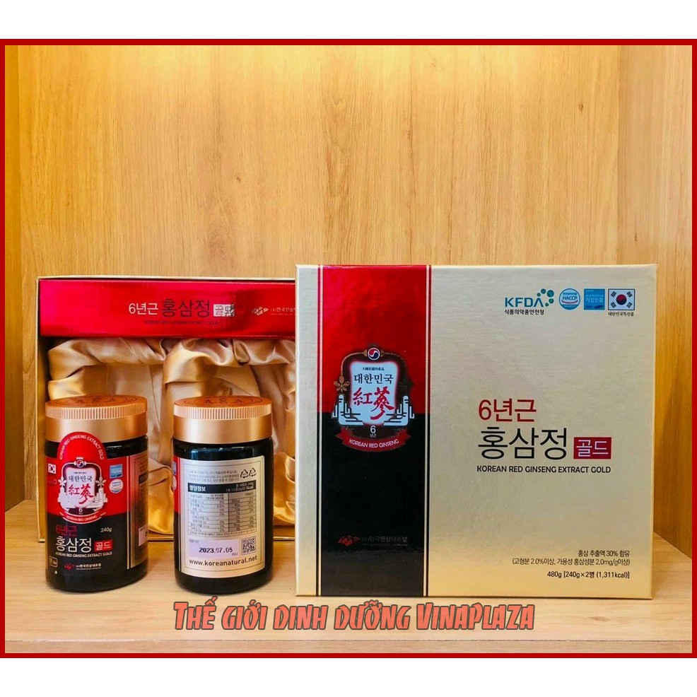 Cao Hồng Sâm Hàn Quốc Korean Red Ginseng Extract Gold KGN [ Hộp 2 Lọ và 4 Lọ x 240g ]