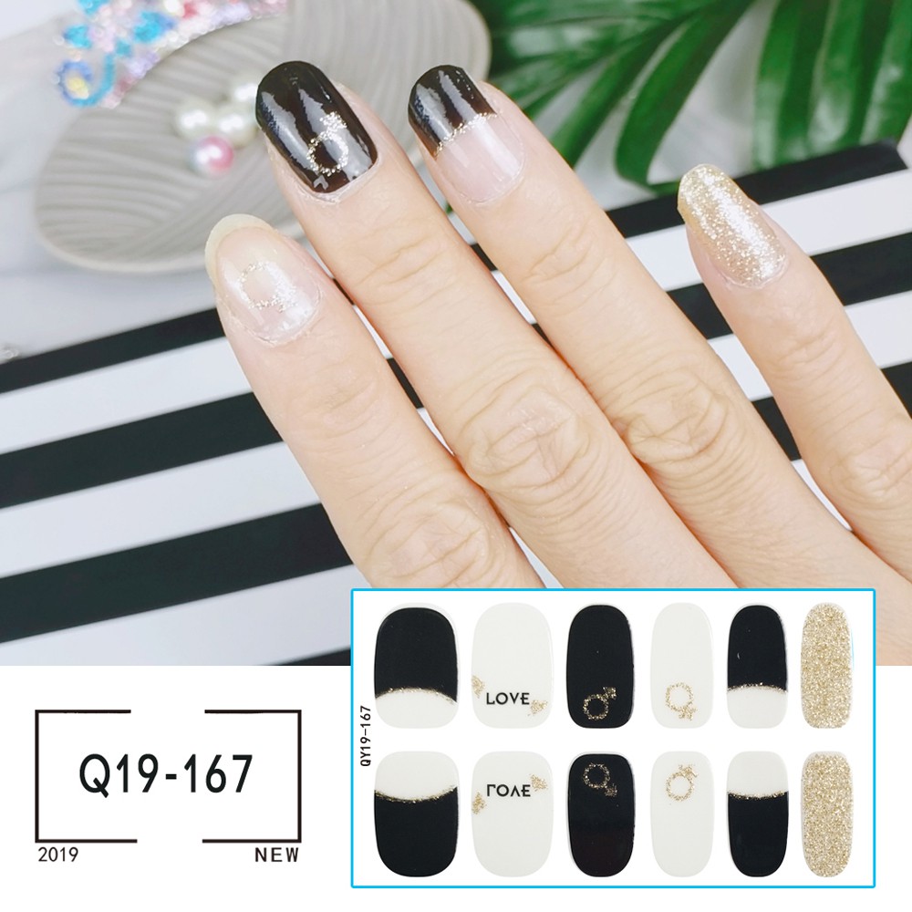 Set 12 Miếng Dán Trang Trí Móng Tay 2D Thủ Công Q12