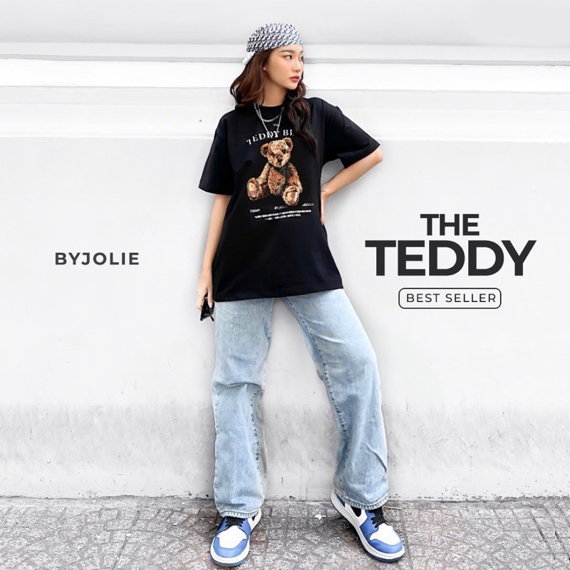 Áo phông &quot;THE TEDDY&quot; byjolie unisex chất cotton thoáng mát