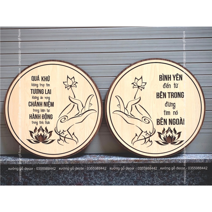 Tranh Treo Tường Trang Trí Phòng Thiền , Phòng Tập Yoga, Phòng Thờ...Bằng Gỗ Giá Rẻ