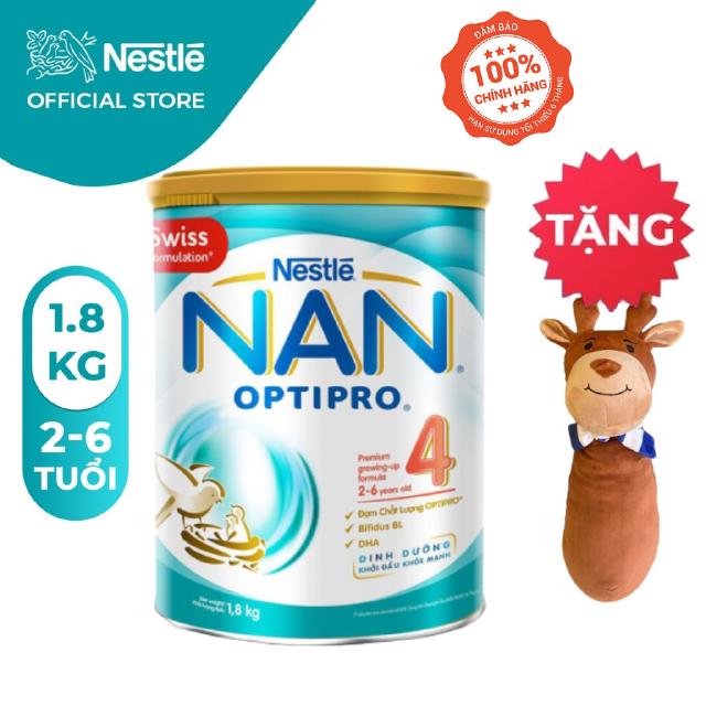 [Tặng 1 Gối Ôm Tuần Lộc] Sữa Bột Nestle NAN Optipro 4 (1.8kg)