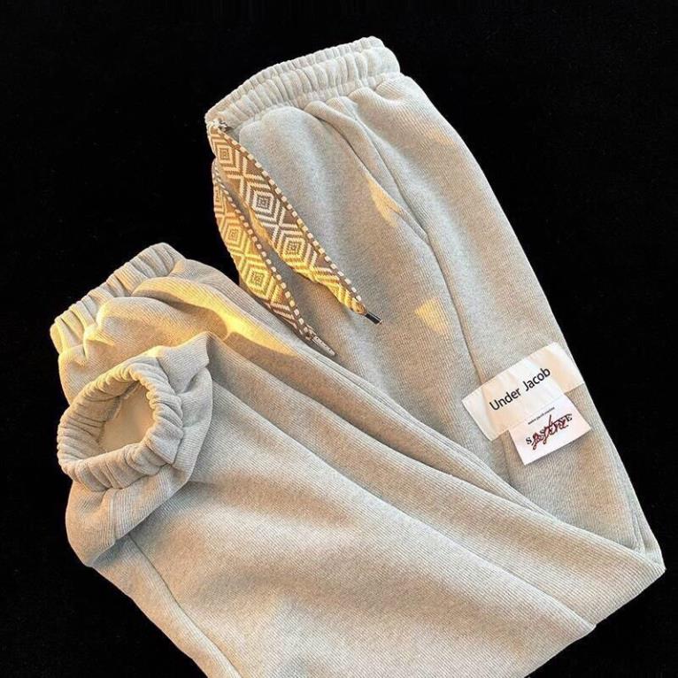 Quần Jogger UNDER Ống Rộng Dây Nơ Thổ Cẩm Ulzzang Unisex Hàn Quốc(Hàng Sẵn)