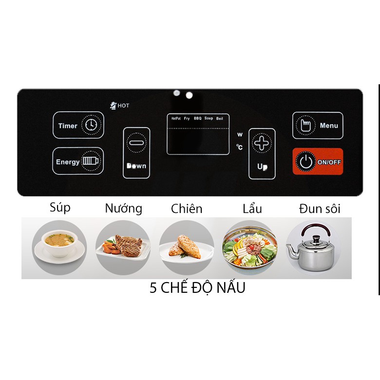 Bếp hồng ngoại Sanaky SNK-2101HG tặng nồi lẩu & vỉ nướng (Mới 100% - Bảo hành 12 tháng chính hãng)