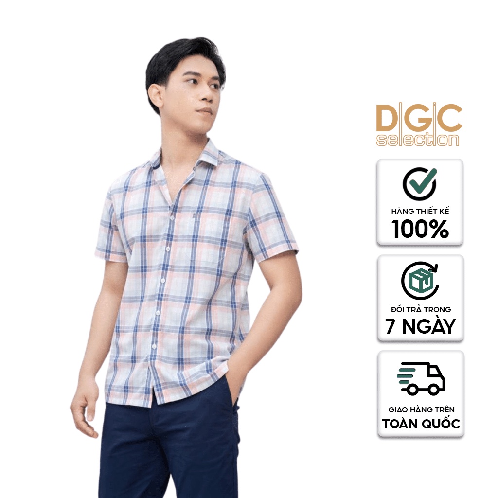 Áo sơ mi ngắn tay SMART CASUAL DGCs SASNCB42MS