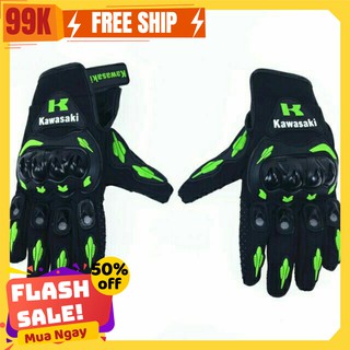 [TOP ĐỒ PHƯỢT RẺ] Bao tay phượt Kawasaki gù nhựa dài ngón