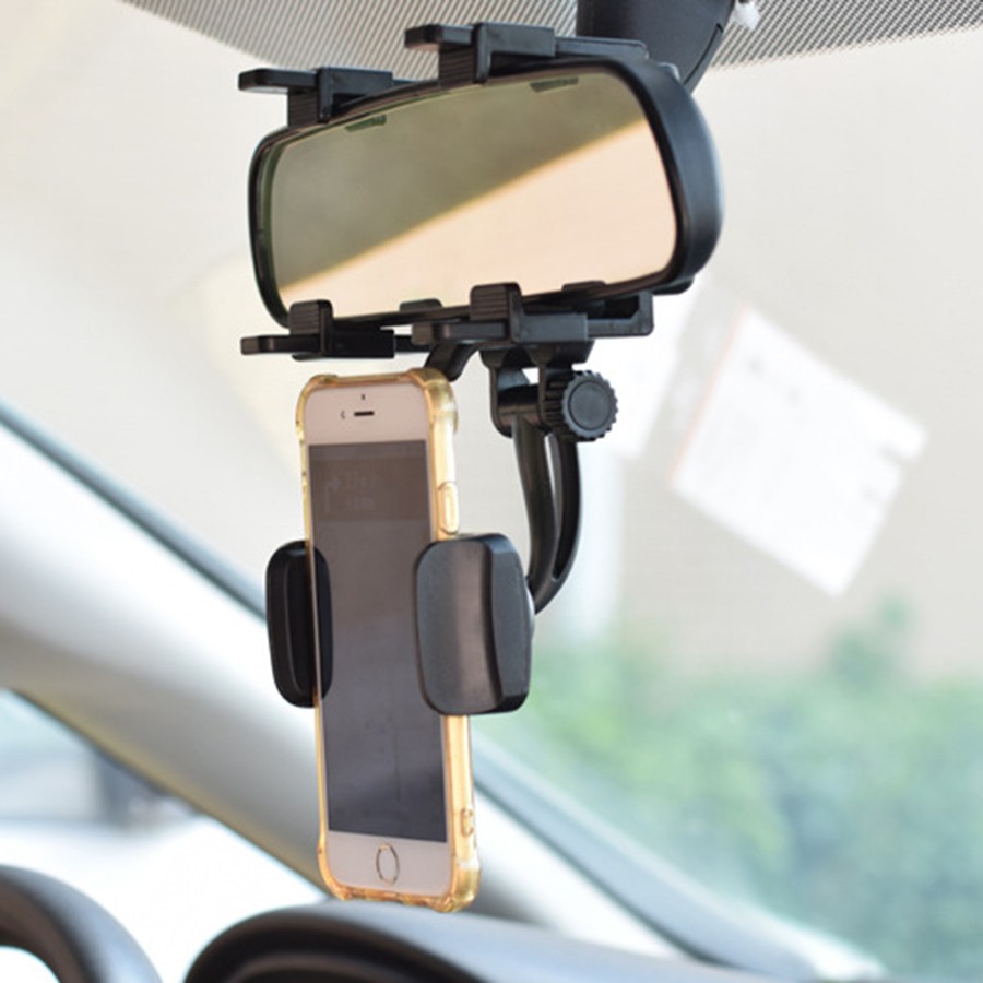 Kẹp điện thoại ô tô trên gương chiếu hậu, giá để iphone samsung trên xe hơi lắp gương - CEON Shop
