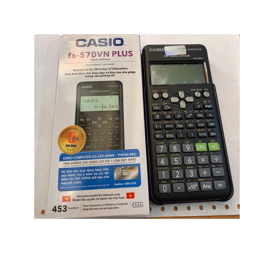 Máy tính Casio FX 570VN Plus New 2nd Edition – 7 Năm Bảo Hành Chính Hãng - Máy tính Casio 570 VN Plu