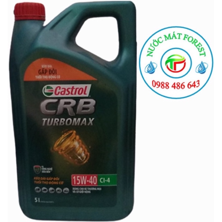 HÀNG CHÍNH HÃNG  Nhớt Castrol CRB TurboMax 15w40 CI-4 5 LÍT