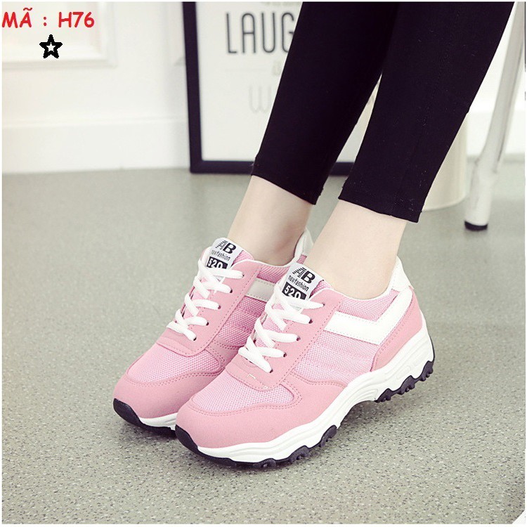 giày thể thao nữ màu đen, hồng xám, giày nữ trắng đế cao, giày nữ thể thao giá rẻ | BigBuy360 - bigbuy360.vn
