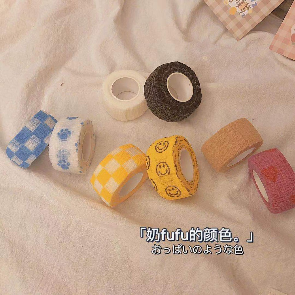 Băng Quấn Bảo Vệ Ngón Tay Co Giãn Tự Dính Họa Tiết Hoạt Hình Dễ Thương