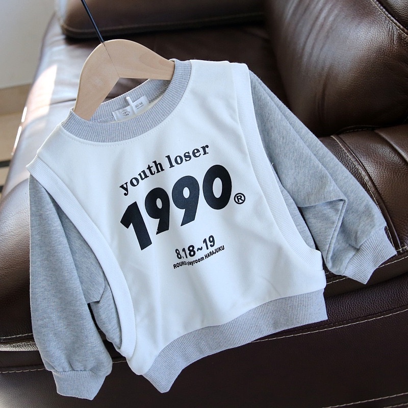 Áo nỉ 1990 phong cách Hàn Quốc cho bé