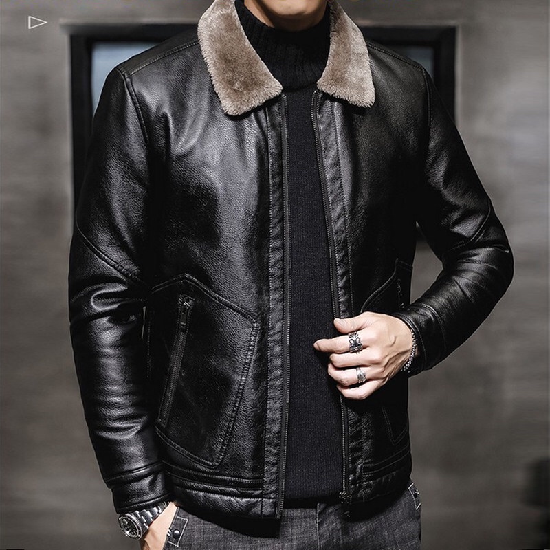 Áo da lót lông ảnh thật shop chụp