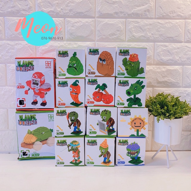 Miniblock xếp hình Plants VS Zombie full bộ size M