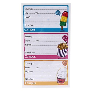Nhãn Vở Food Campus NT-F7 (18 Cái)