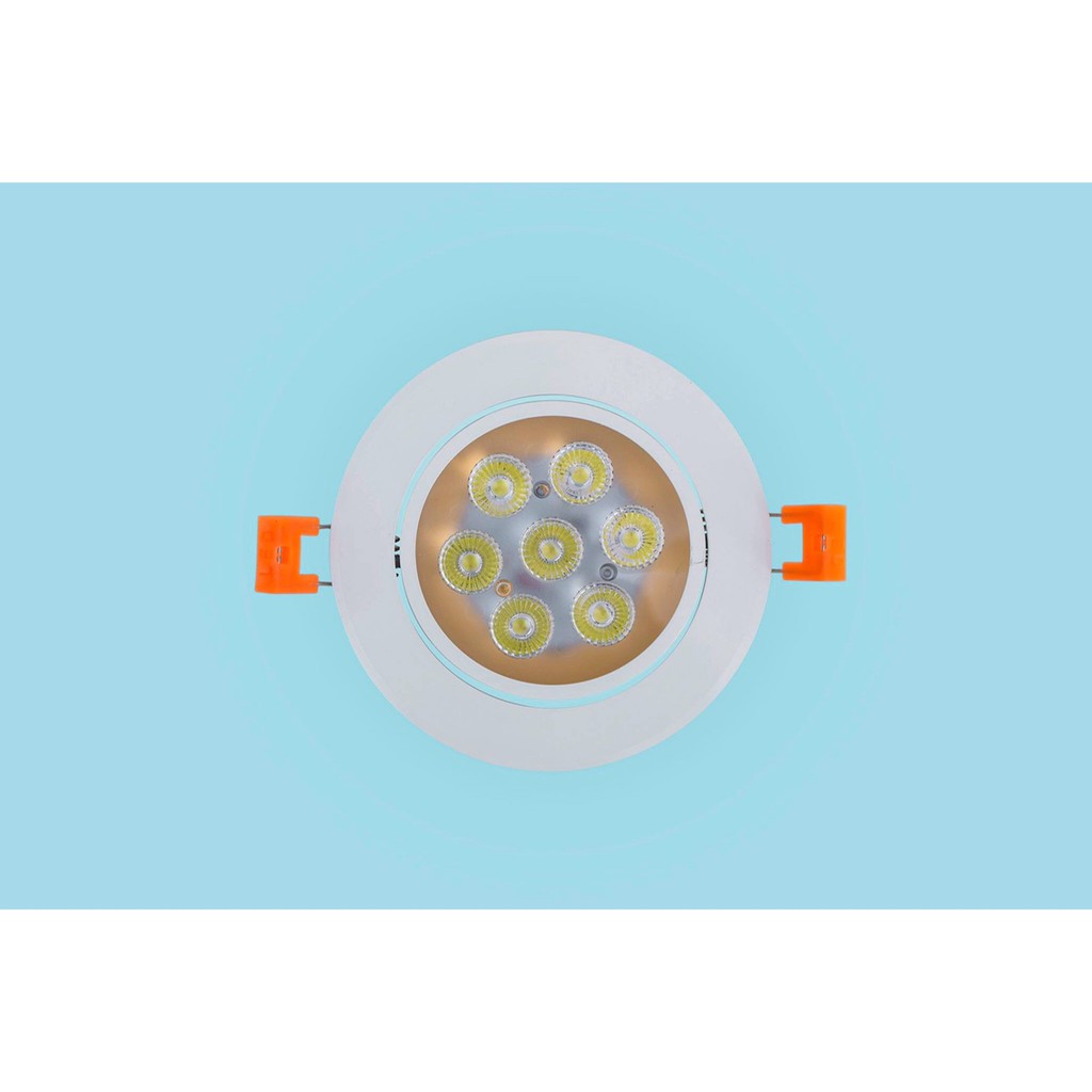 Đèn led âm trần downlight đơn sắc viền vàng 7W, 9W MD LED LIGHTING