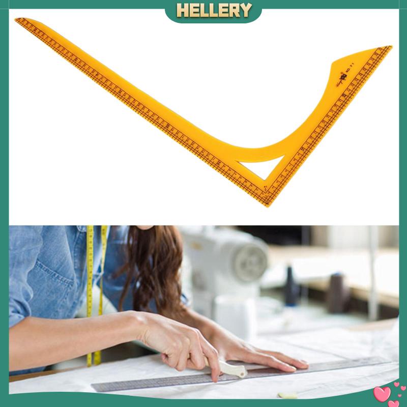 Thước Nhựa Hình Chữ L Màu Nâu Dùng Cắt May Vá Tiện Dụng