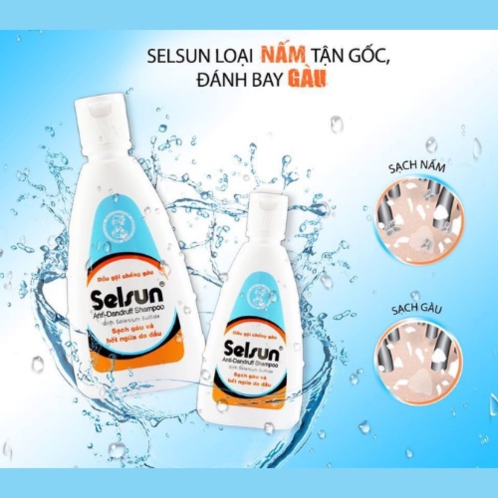 Selsun Anti Dandruff Shampoo. Dầu gội sạch gàu vảy nến và ngứa da đầu duy trì mái tóc khỏe đẹp mềm mại