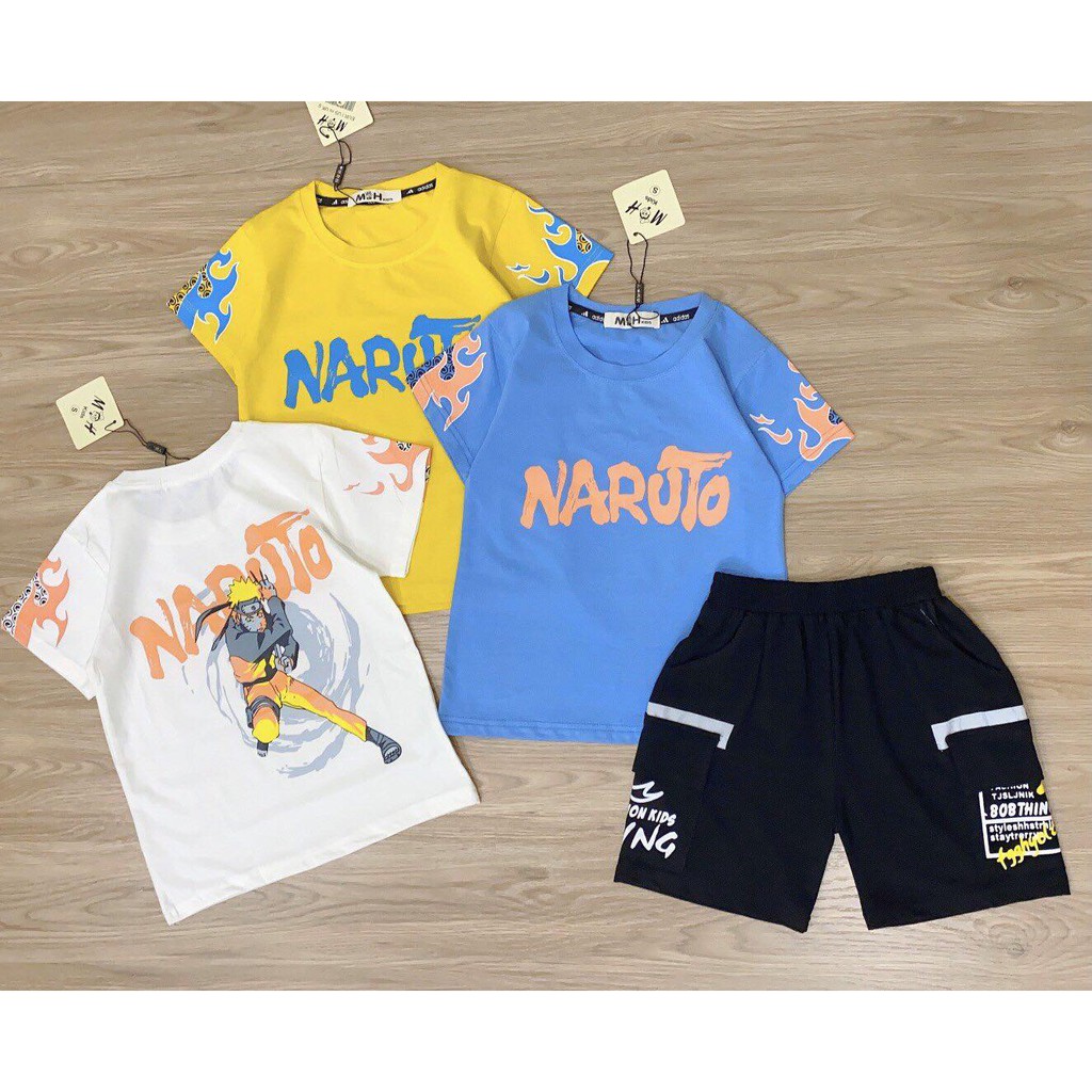Set bộ bé trai NARUTO size lớn 38 - 48kg