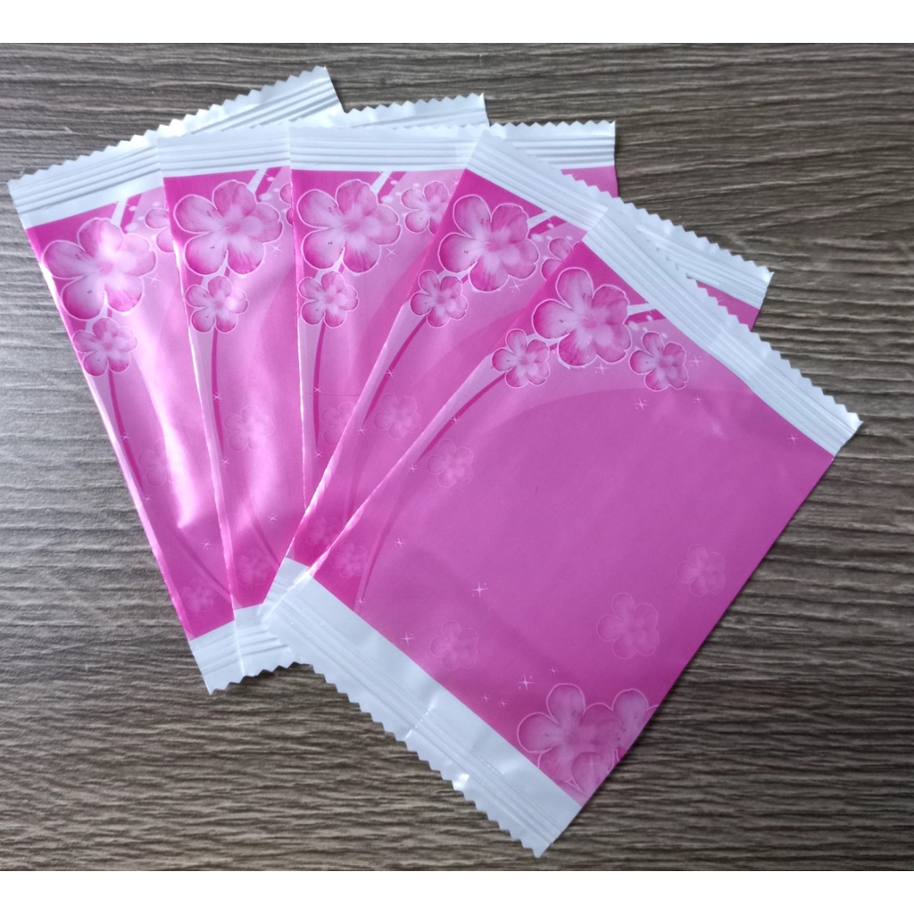 200 cái khăn lạnh, khăn ướt mini màu hồng
