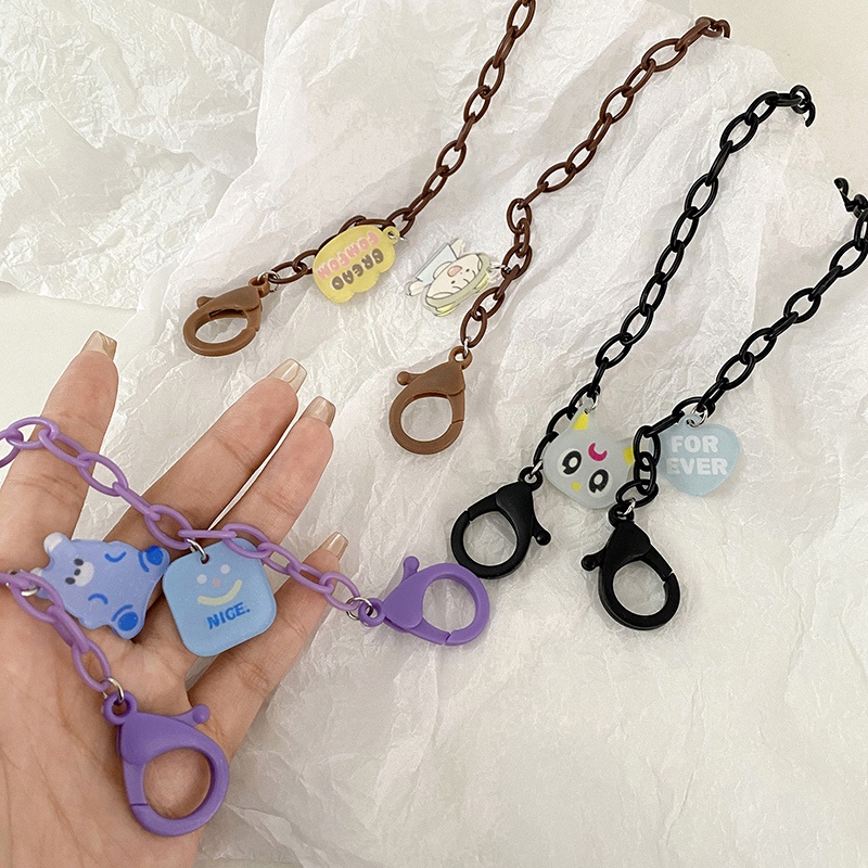 Dây Xích Đeo Mắt Kính Bằng Acrylic Chống Mất Nhiều Màu Sắc Phong Cách Hàn Quốc Dễ Thương