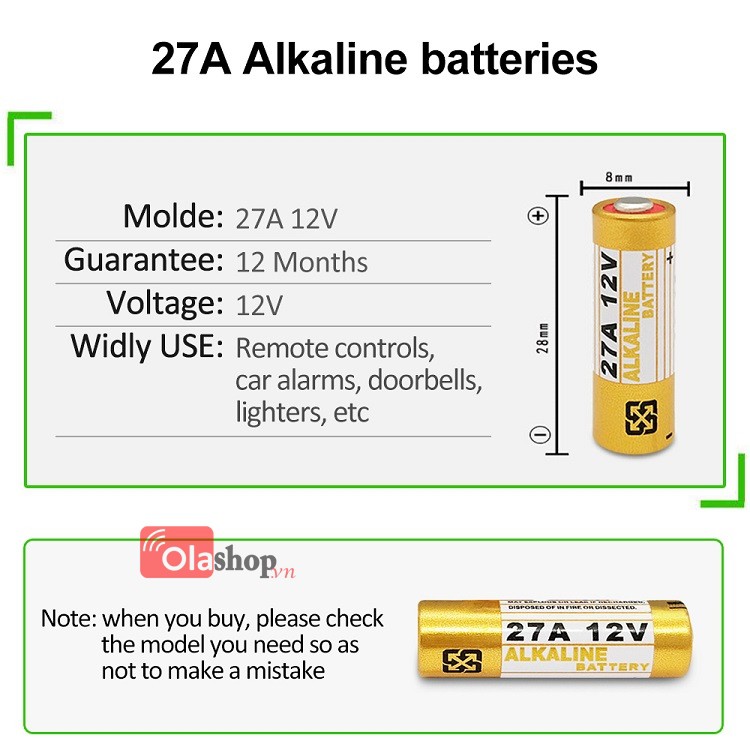 Pin Alkaline 12V - 27A GP ULTRA