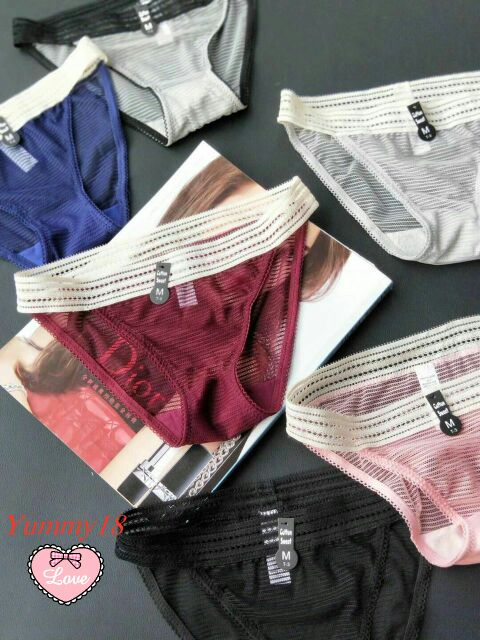 Quần chip ren lưới cạp to dáng sexy T3