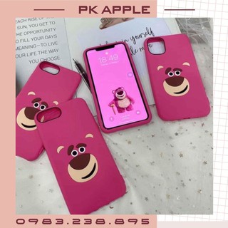 Ốp lưng iphone gấu hồng silicon 6/7/ipx/xmax