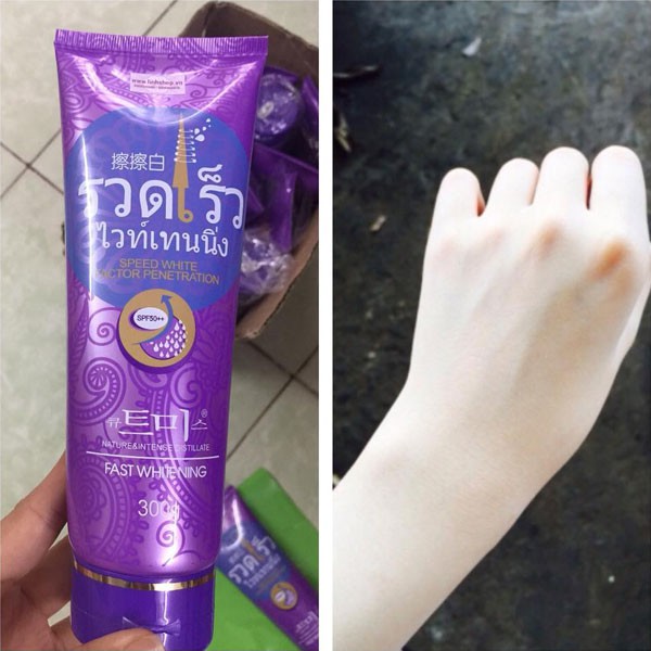 [𝙰𝚄𝚃𝙷]  Lotion Tím Dưỡng Trắng Da Fast Whitening Thái Lan SPF50++ (Hàng Loại 1) | BigBuy360 - bigbuy360.vn