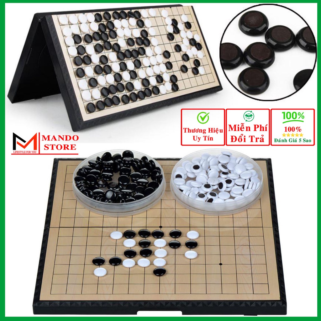 Bộ Cờ Vây Nam Châm, Trò Chơi Cờ Caro Cao Cấp, Có Bàn Là Hộp Đựng – Chọn Kích Thước Siêu To 37*37Cm- Hàng Chính Hãng