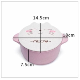TÔ BÁT LÚA MẠCH CAO CẤP ÚP MÌ ĂN CƠM BÁT CANH HÌNH MÈO CUTE